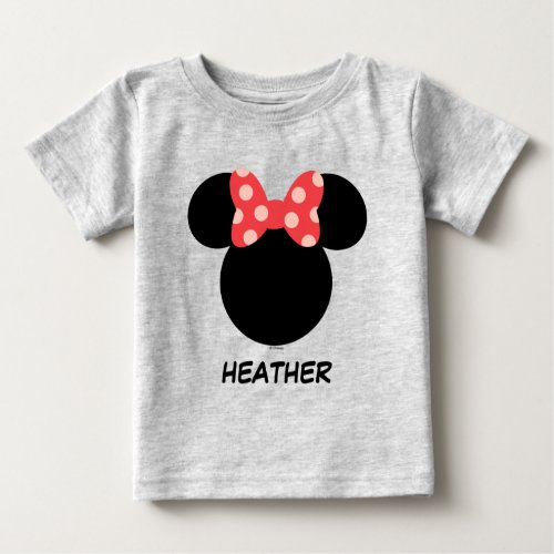 Disney Family Vacation _ Minnie  Add Your Name Baby T_Shirt