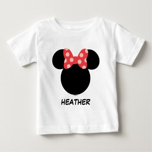 Disney Family Vacation _ Minnie  Add Your Name Baby T_Shirt