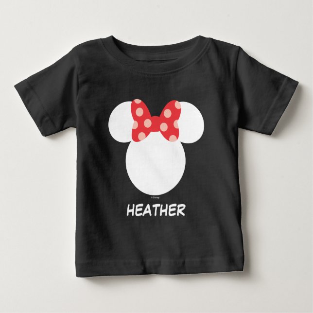 Disney Family Vacation - Minnie | Add Your Name Baby T-Shirt (Front)