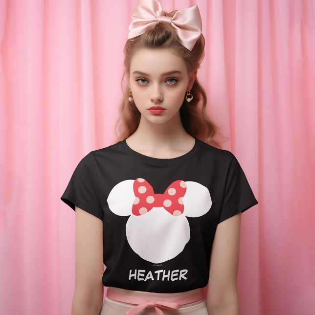 Disney Family Vacation - Minnie | Add Your Name T-Shirt (Simulated person wearing t-shirt)