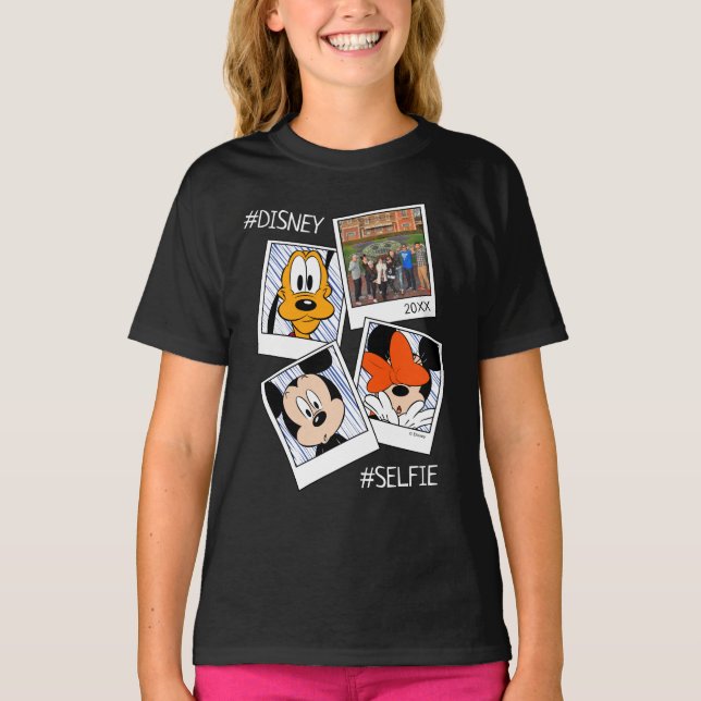 Disney Family Vacation #Selfie | Mickey & Friends T-Shirt (Front)