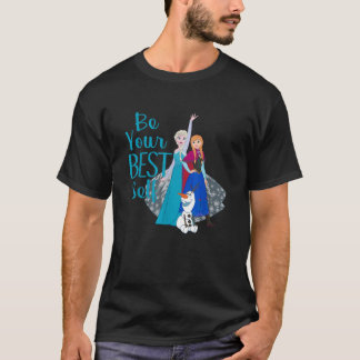 Disney Frozen Be Your Best Self Elsa Anna Olaf Log T-Shirt