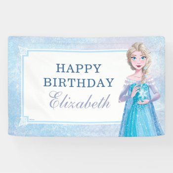 Disney Frozen Elsa Birthday Banner by frozen at Zazzle