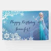 Disney Frozen Elsa Birthday Banner