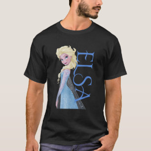 Disney Frozen Elsa Snow Queen Sparkle Profile Logo T-Shirt