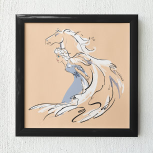 Disney Frozen   Portrait of Elsa & Nokk Poster