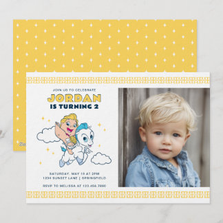 Disney Hercules Baby Birthday Photo Invitation