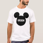 Disney Honeymoon - Mickey | Groom T-Shirt<br><div class="desc">Going on a Disney honeymoon? Customize these matching Mickey and Minnie shirts for the bride and groom  by adding your own custom text.</div>