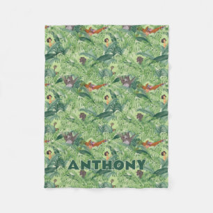 Disney Jungle Book Jungle Pattern Name Blanket