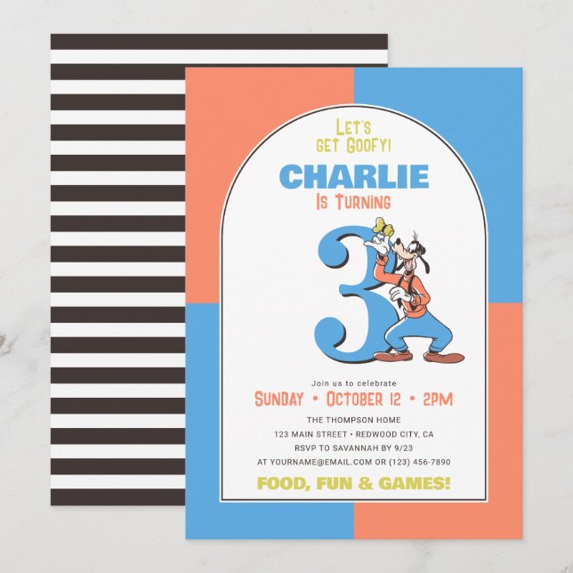Disney | Let's Get Goofy Boy's Birthday Invitation (Front/Back)