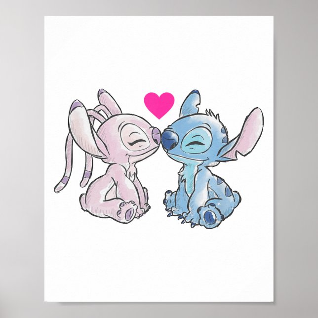 Disney Lilo &amp; Stitch Valentines Day Stitch &am Poster (Front)