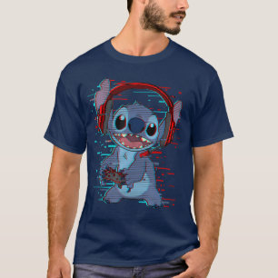 Disney Lilo Stitch Gamer Glitch Headset and Contro T-Shirt