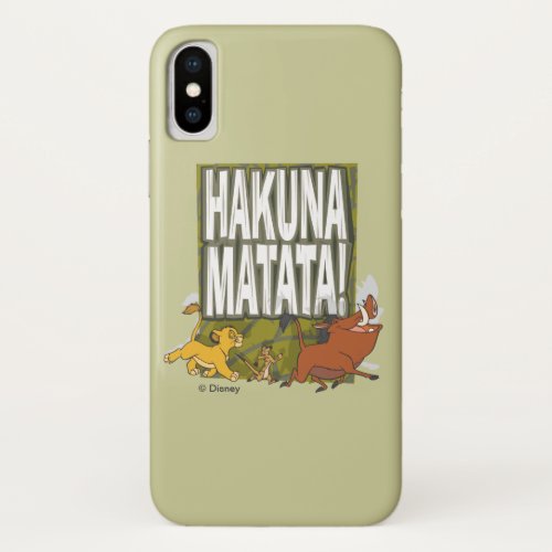 Disney Lion King Hakuna Matata iPhone XS Case