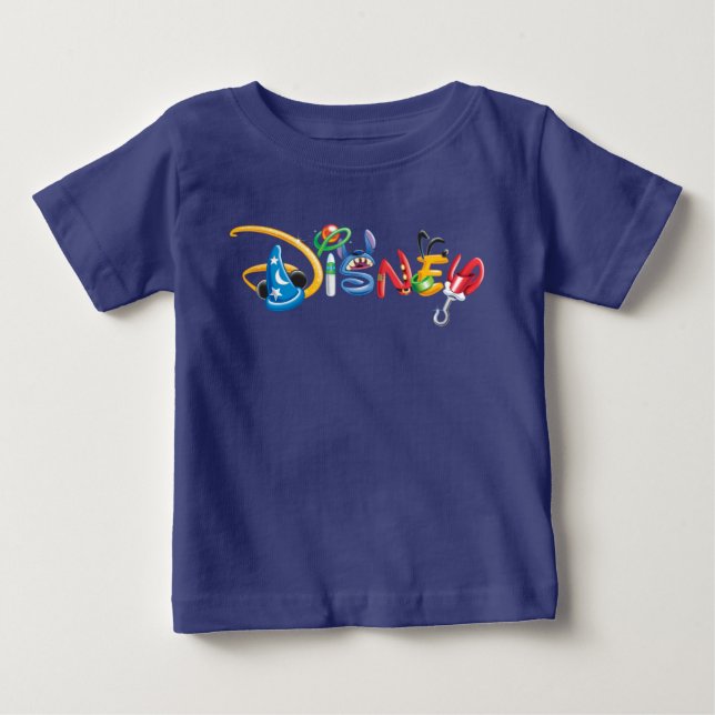 Disney Logo | Boy Characters Baby T-Shirt (Front)
