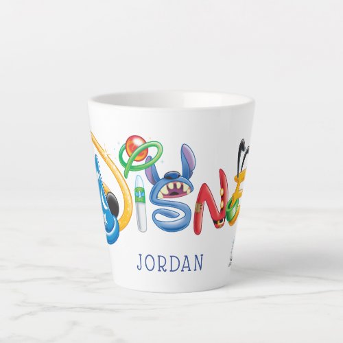 Disney Logo  Boy Characters Latte Mug