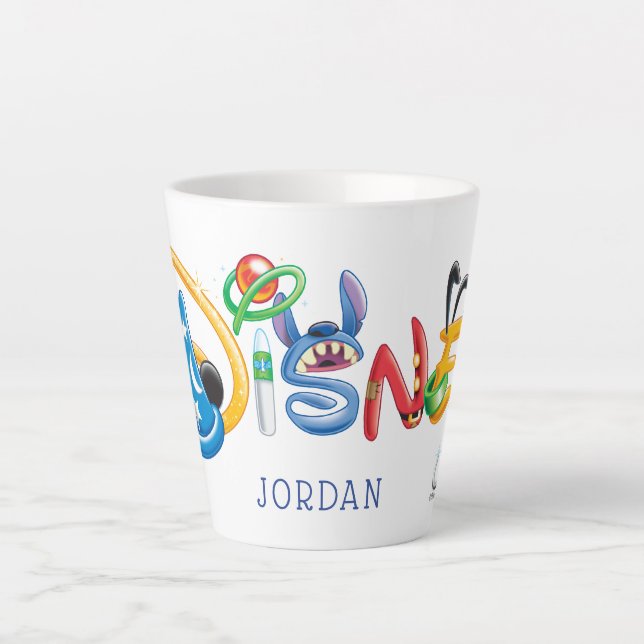 Disney Logo | Boy Characters Latte Mug (Front)