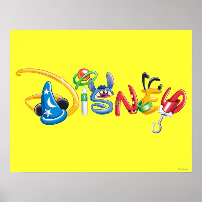 Disney Logo | Boy Characters Poster (Front)