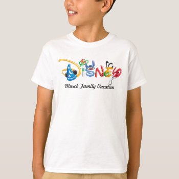 Disney Logo - Family Vacation T-shirt by DisneyLogosLetters at Zazzle