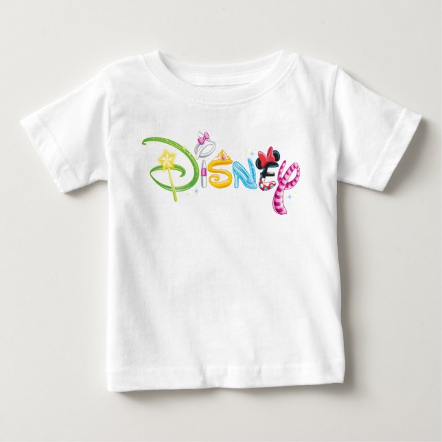 Disney Logo | Girl Characters Baby T-Shirt (Front)
