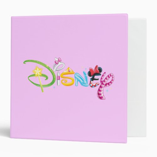 Disney Logo  Girl Characters Binder