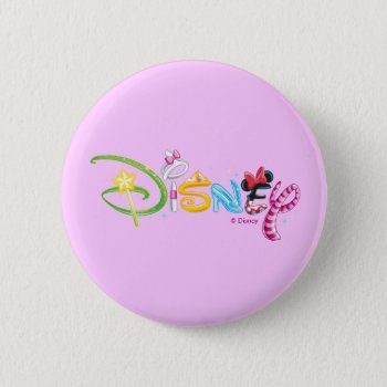 Disney Logo | Girl Characters Button by DisneyLogosLetters at Zazzle