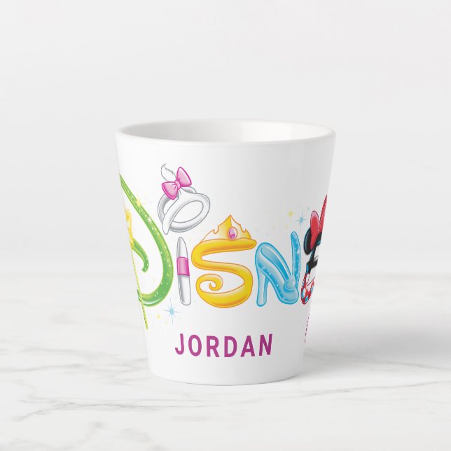 Disney Logo | Girl Characters Latte Mug (Front)