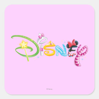 Disney Logo | Girl Characters Square Sticker