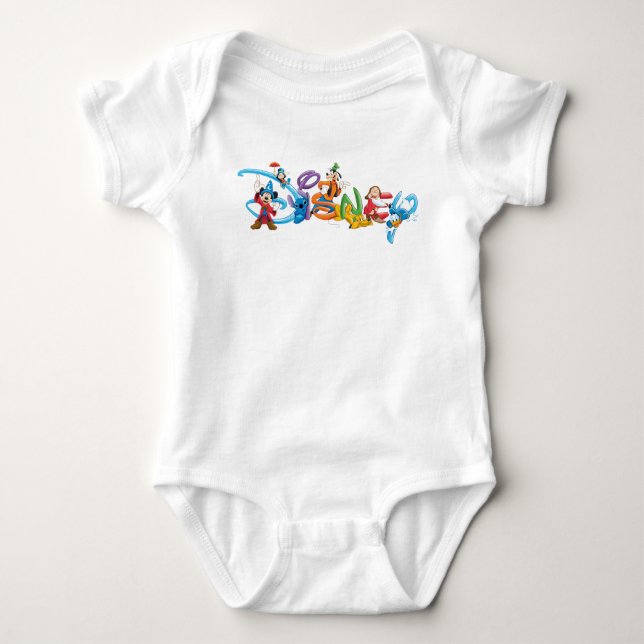 Disney Logo | Mickey and Friends Baby Bodysuit (Front)