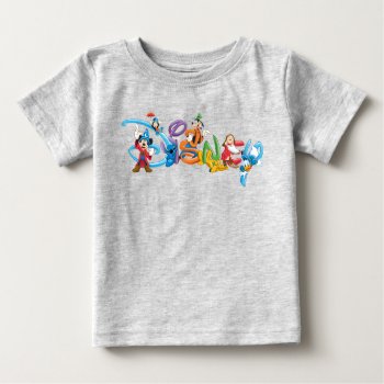 Disney Logo | Mickey And Friends Baby T-shirt by DisneyLogosLetters at Zazzle