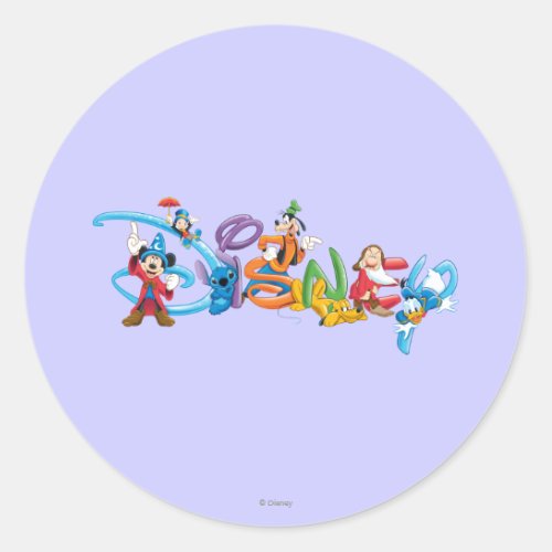 Disney Logo  Mickey and Friends Classic Round Sticker