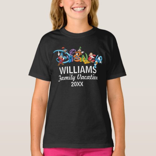 Disney Logo  Mickey and Friends _ Family Vacation T_Shirt