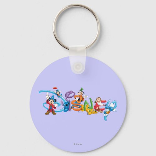 Disney Logo  Mickey and Friends Keychain
