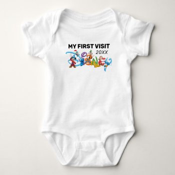 Disney Logo | Mickey And Friends - My First Visit  Baby Bodysuit by DisneyLogosLetters at Zazzle