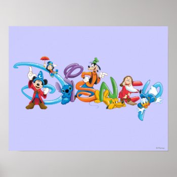 Disney Logo | Mickey And Friends Poster by DisneyLogosLetters at Zazzle