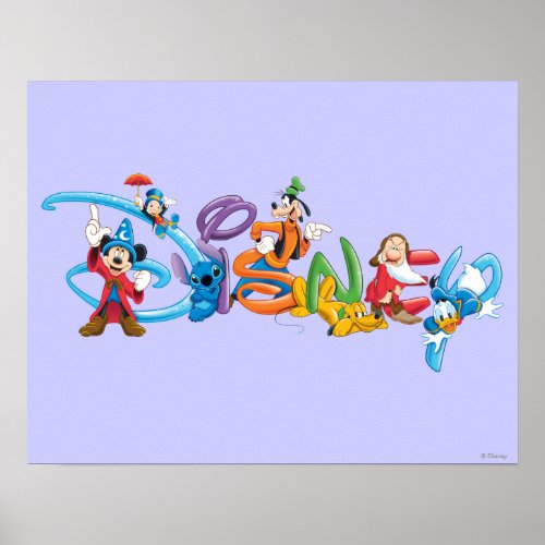 Disney Logo  Mickey and Friends Poster