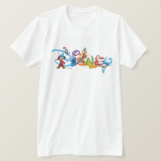 Disney Logo | Mickey and Friends Tie-Dye T-Shirt (Design Front)