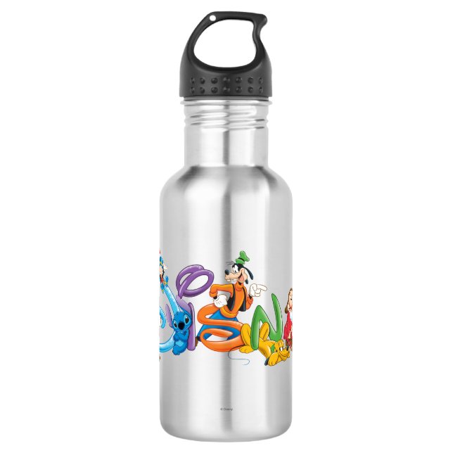 Disney Logo | Mickey and Friends Water Bottle (Front)