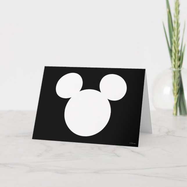 Disney Logo | Mickey Mouse Silhouette  Card (Front)