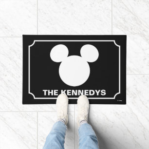 Disney Logo Mickey Mouse Silhouette Doormat