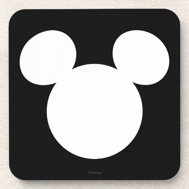 Disney Logo | Mickey Mouse Silhouette  Drink Coaster (Front)