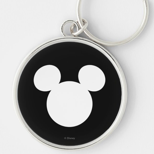 Disney Logo | Mickey Mouse Silhouette  Keychain (Front)