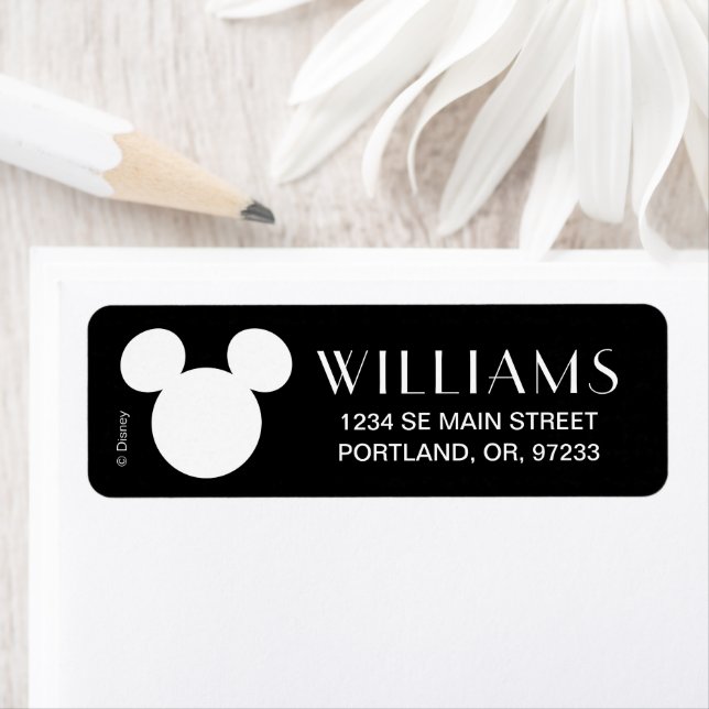 Disney Logo | Mickey Mouse Silhouette  Label (Insitu)