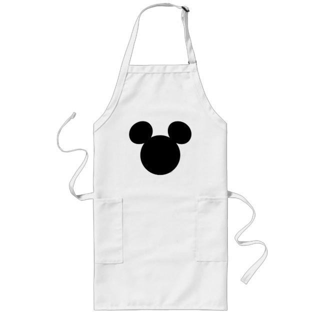 Disney Logo | Mickey Mouse Silhouette  Long Apron (Front)