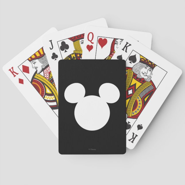 Disney Logo | Mickey Mouse Silhouette  Poker Cards (Back)