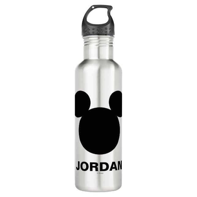 Disney Logo | Mickey Mouse Silhouette  Water Bottle (Front)