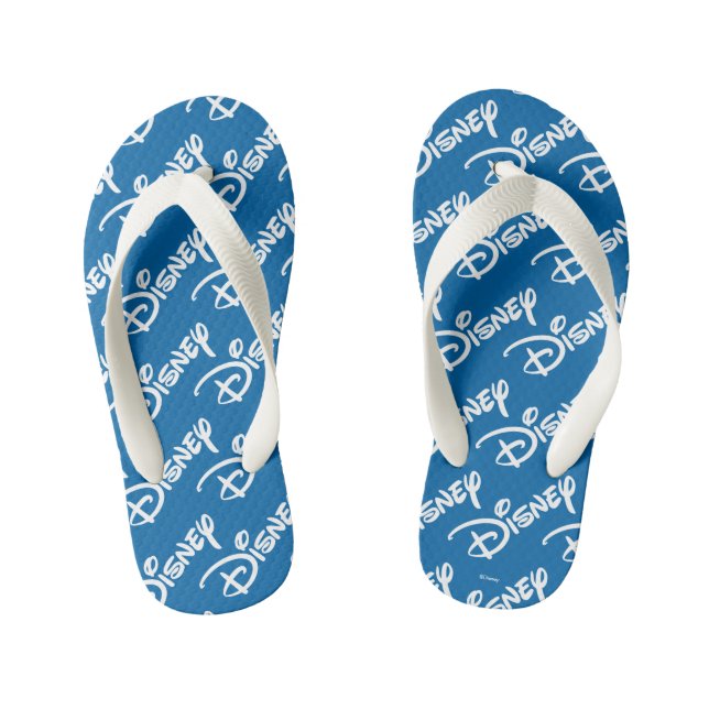 Disney Logo Pattern Kid's Flip Flops (Footbed)