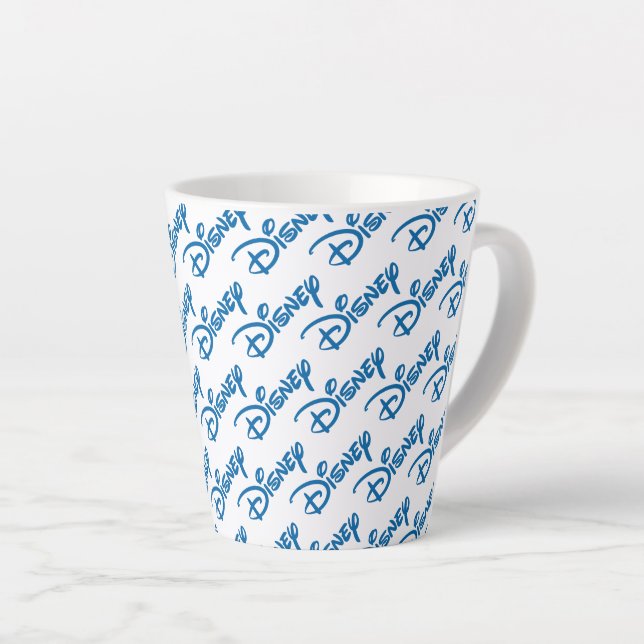 Disney Logo Pattern Latte Mug (Right Angle)