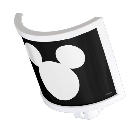 Disney Logo | White Mickey Icon Night Light (Angled)