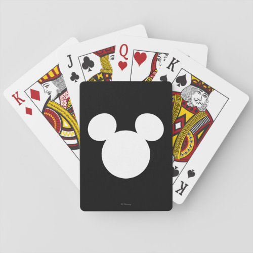 Disney Logo | White Mickey Icon Playing Cards