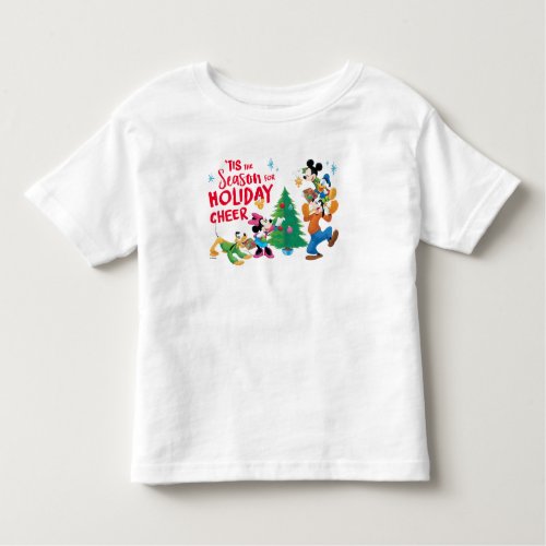 Disney  Mickey  Friends _ Holiday Cheer Quote Toddler T_shirt